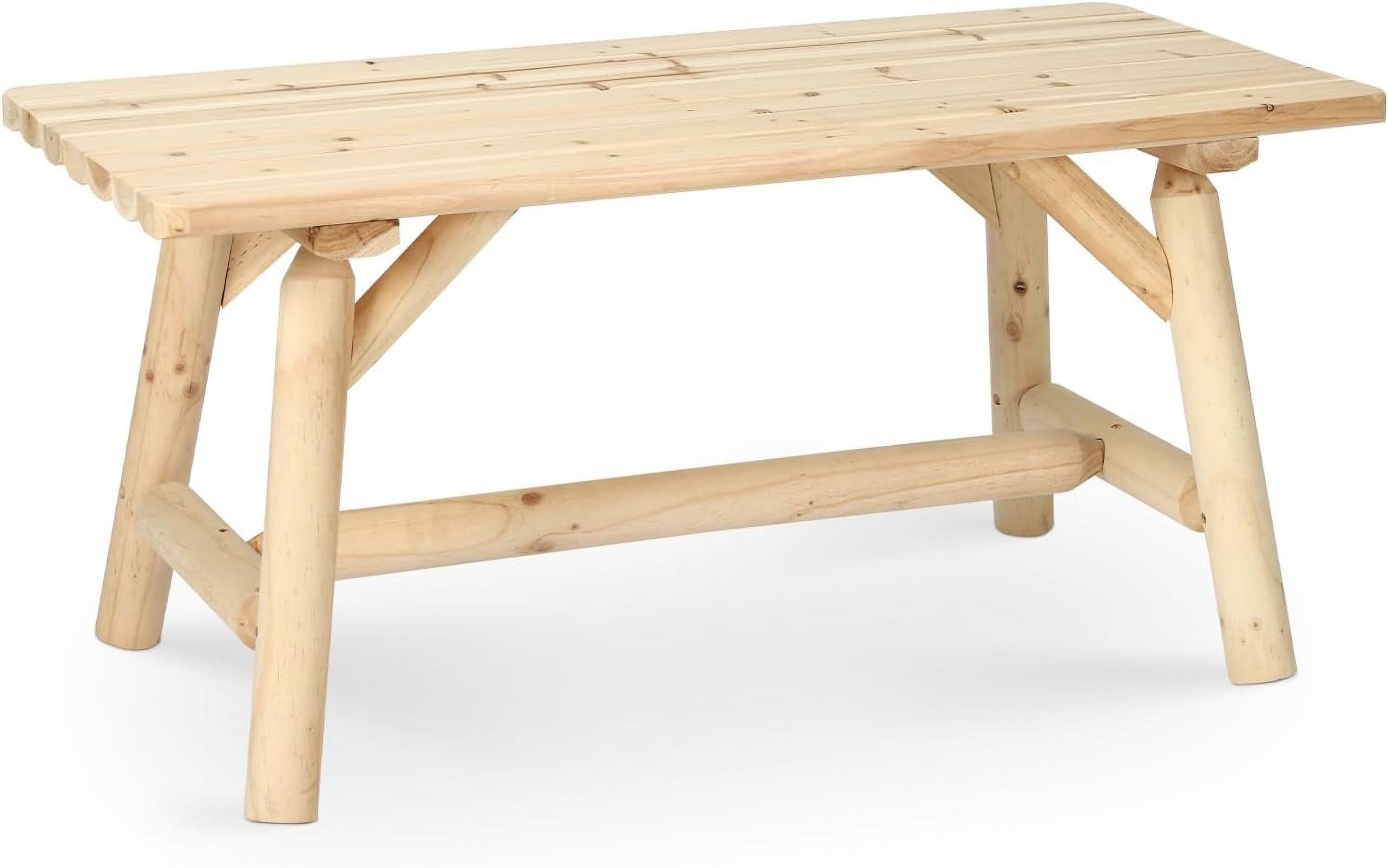 HOMEDIARY Wooden Adirondack Side Table, Cedar Outdoor Patio Coffee ...