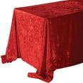 thumbnail image 1 of HOMEFORD ESC13 Rectangle Velvet Party Dining Tablecloth, 132-inch x 90-inch, Red, 1 of 3