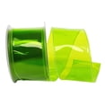 thumbnail image 1 of HOMEFORD Jelly Vinyl Wired Ribbon, 2-1/2-inch, 10-yard, Lime, 1 of 2