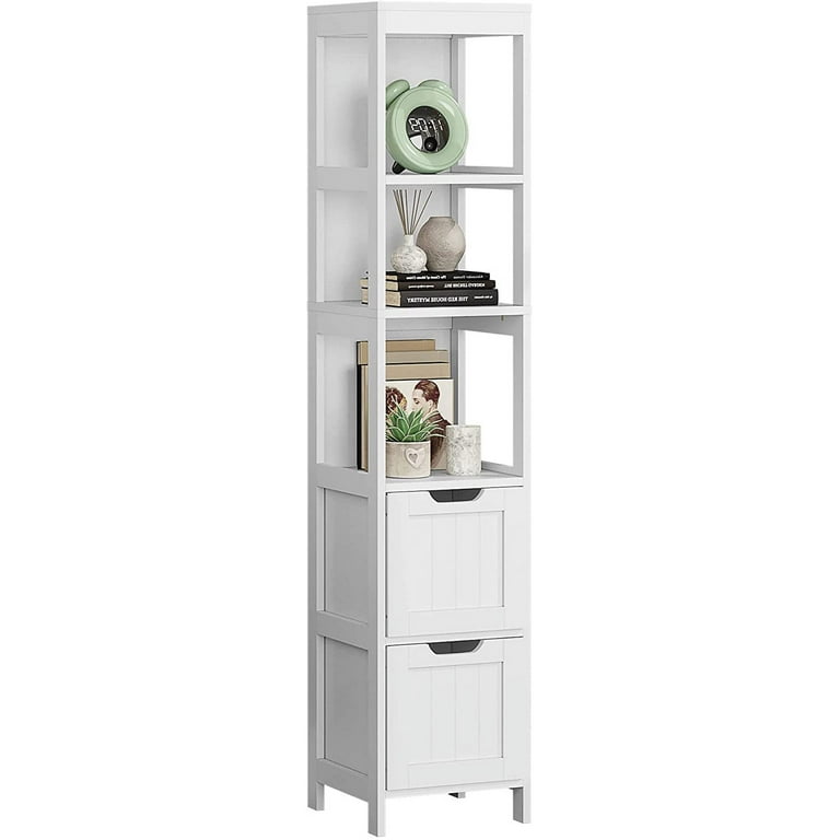 Bathroom Storage Cabinet Slim Freestanding Linen Tower Cabinet w/ Shelf  White, 1 Unit - Kroger