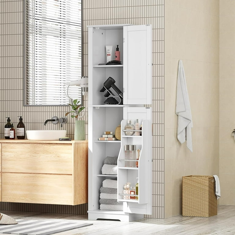 Free Shipping on 5-Tier Narrow Slim Container Cabinet White