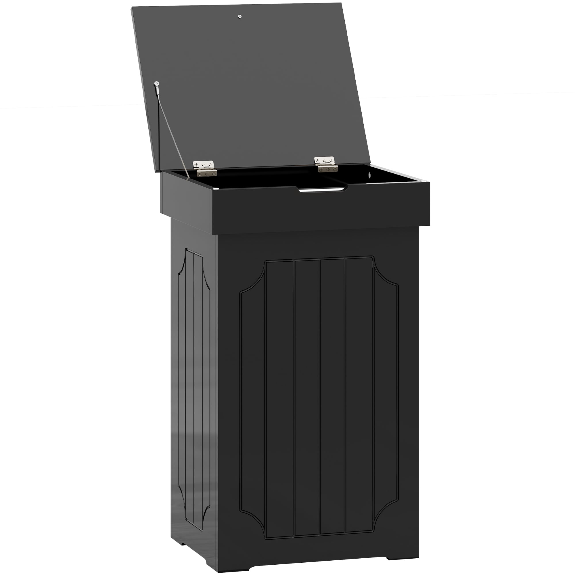 HOMEFORT 23 Gallon Kitchen Wooden Garbage Can, Black - Walmart.com