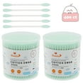 thumbnail image 1 of HOMEFOX 400 Count Green Cotton Swabs with Precision Pointed Tips, Pure Organic Cruelty-Free, 1 of 7