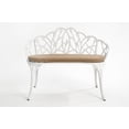 thumbnail image 1 of HOMEFUN 34 in. White Outdoor Aluminium Garden Bench With Cushion, 1 of 8