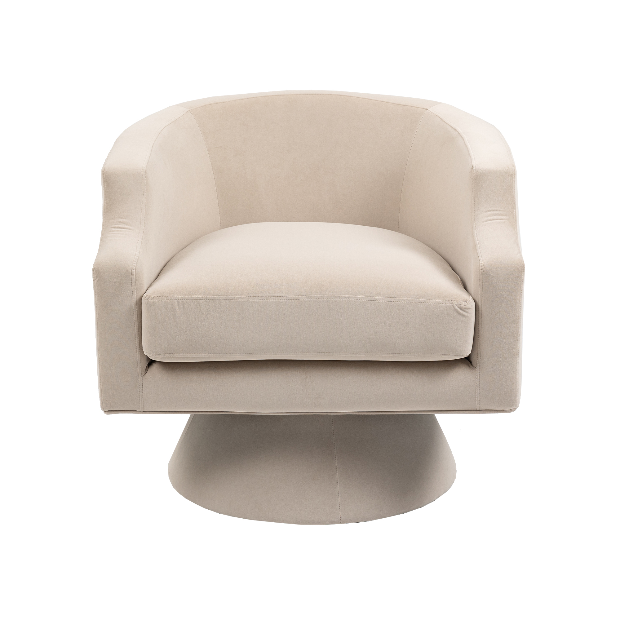 HOMEFUN 360 Degree Swivel Cuddle Barrel Accent Sofa Chairs, Round