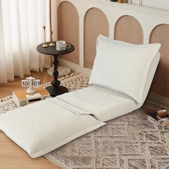 Homefun Convertible Flip Bean bag Floor Sofa chair with Adjustable Backrest and Pillows