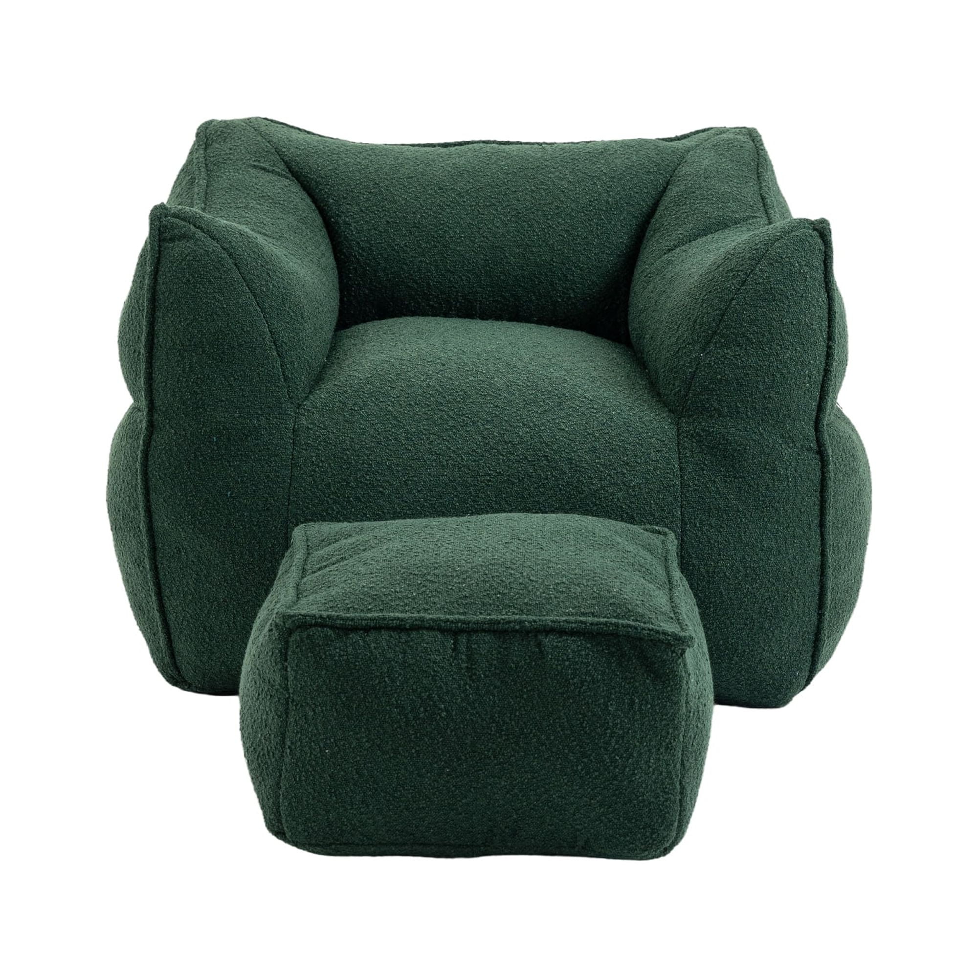 HOMEFUN Bean Bag Chair Lazy Sofa/Footstool Durable Comfort Lounger High