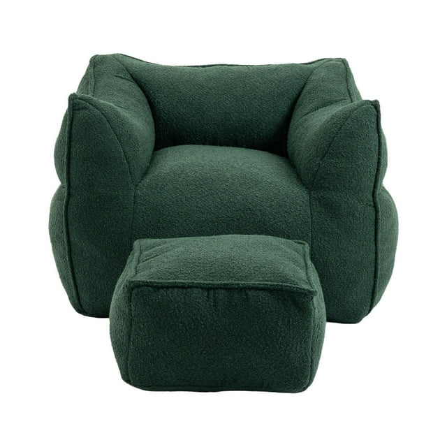 HOMEFUN Bean Bag Chair Lazy Sofa/Footstool Durable Comfort Lounger High