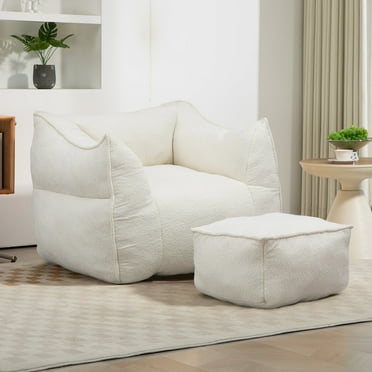 Homefun Bean Bag Chair for Adults & Kids -Plush Lounger Memory Foam Lazy Sofa Ottoman Durable for Patio/Living Room