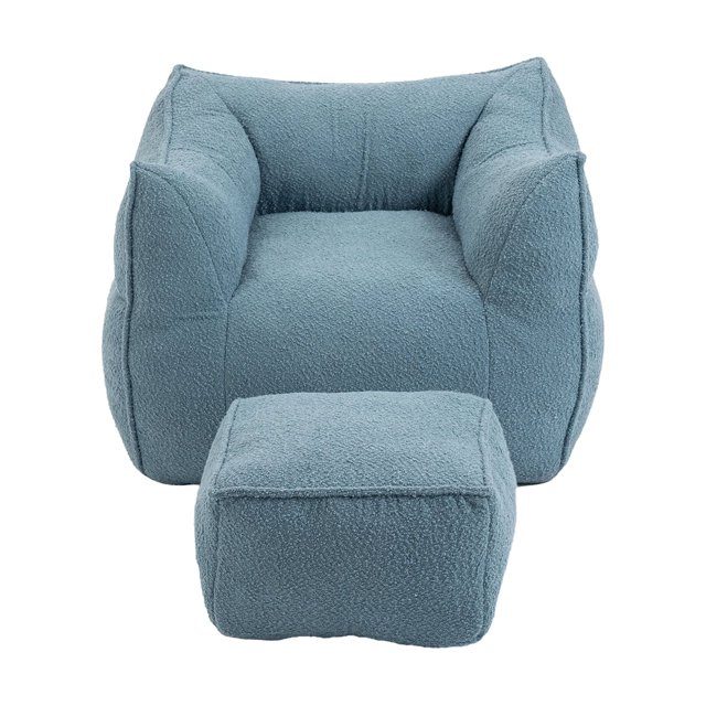HOMEFUN Bean Bag Chair Lazy Sofa/Footstool Durable Comfort Lounger High