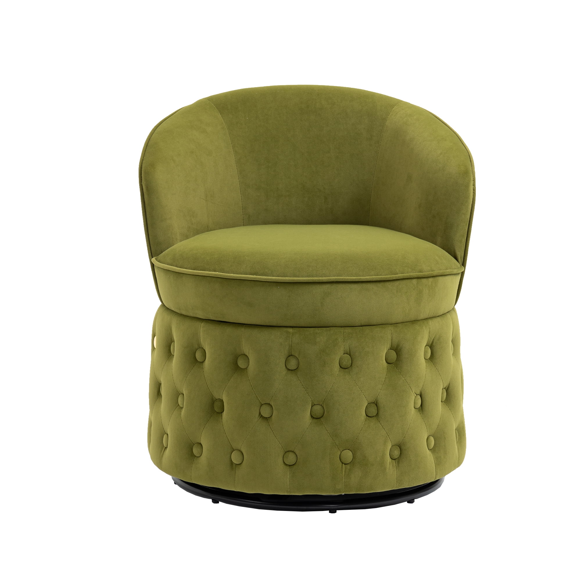 HOMEFUN Green 360 Degree Swivel Cuddle Barrel Accent Sofa Chairs