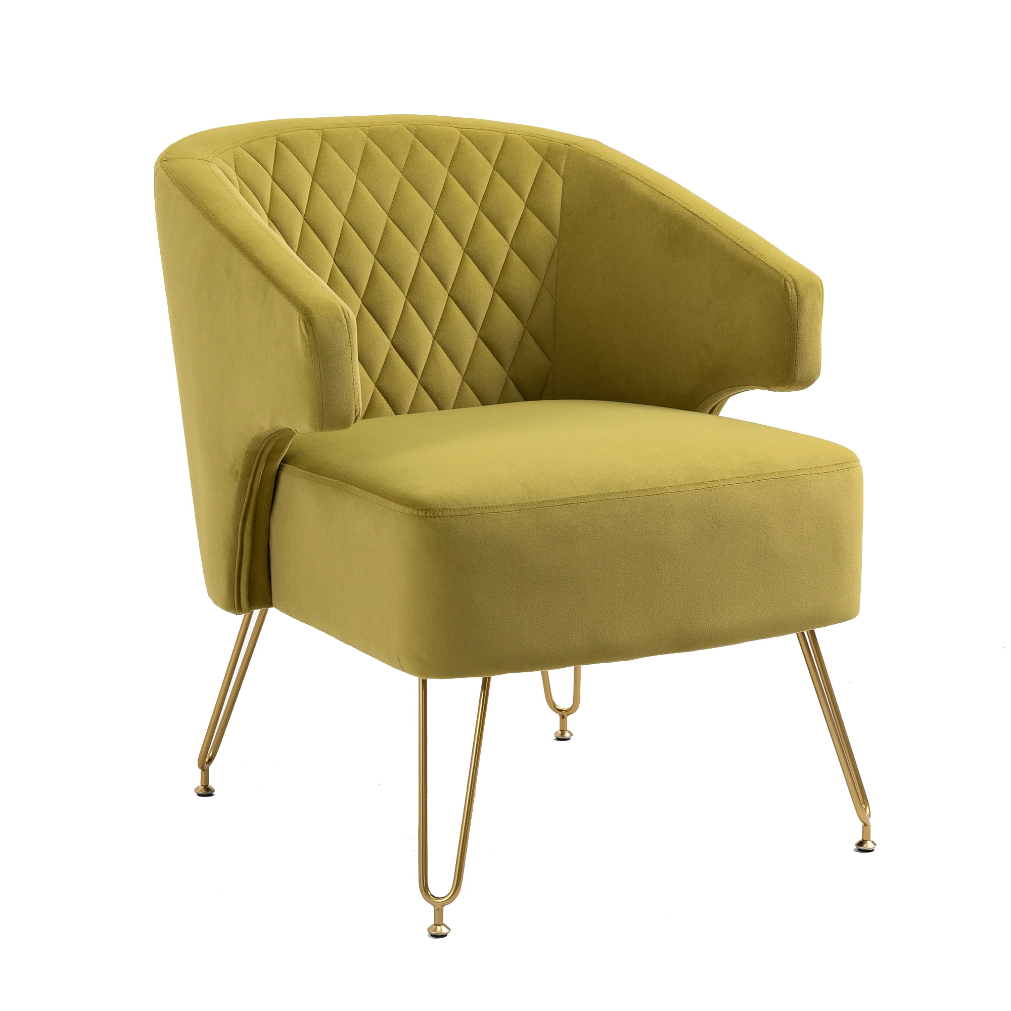 HOMEFUN Velvet Accent Chair with Solid Wood Frame,Modern Armchair