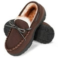 thumbnail image 1 of HOMEHOT Boys Slippers Moccasins Kids House Shoes Comfy Memory Foam Slippers for Girls Brown Size 7 Toddler Unisex, 1 of 6