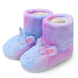 Unicorn Bootie Slippers For Kids Wonder Nation Little Girls And