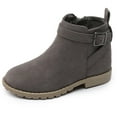 thumbnail image 1 of HOMEHOT Girls Boots Kids Comfortable Slip on Ankle Boots Dress Booties with Zipper​ Grey 12 Little Kid, 1 of 6