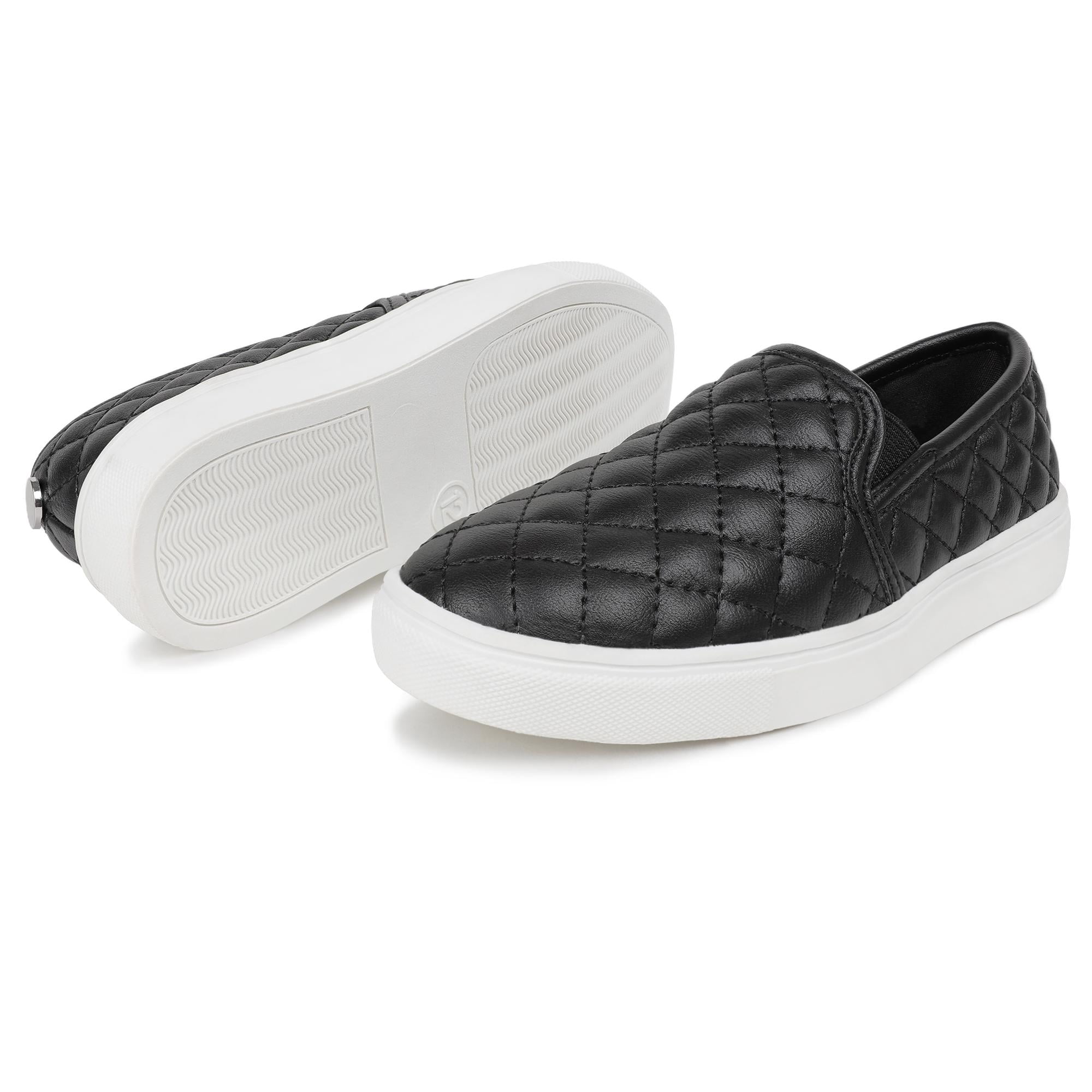HOMEHOT Low-Top Casual Slip-On Sneakers for Girls, Comfortable