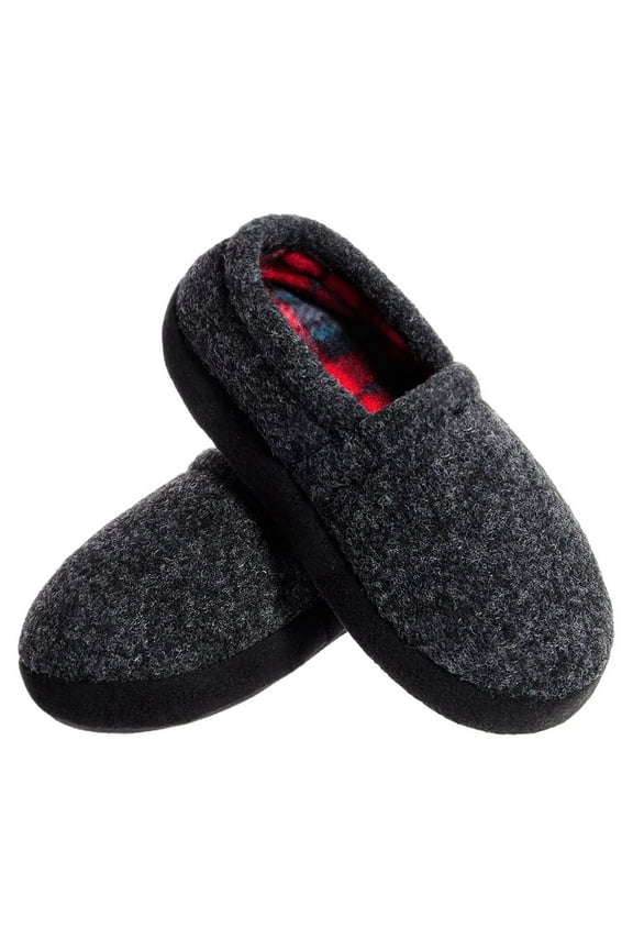 Kid Boy's Slippers Toddler House Shoes Indoor Outdoor with Anti Slip Sole Grey Size 9 10 US