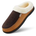 thumbnail image 1 of HOMEHOT Men's Slippers Fuzzy Warm Memory Foam Slippers for Men Slip on Clog Plush Fleece House Shoes Indoor Outdoor Anti slip Sole Brown 10, 1 of 6