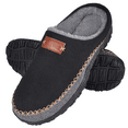 thumbnail image 1 of HOMEHOT Mens Slippers Casual Slip On Memory Foam House Shoes Black Size 11 Male Adult, 1 of 6