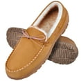 thumbnail image 1 of HOMEHOT Mens Slippers House Shoes with Memory Foam Moccasin Slipper for Men with Non-Slip Rubber Sole Indoor Outdoor Men's Bedroom Slipper Beige Size 12 US, 1 of 6