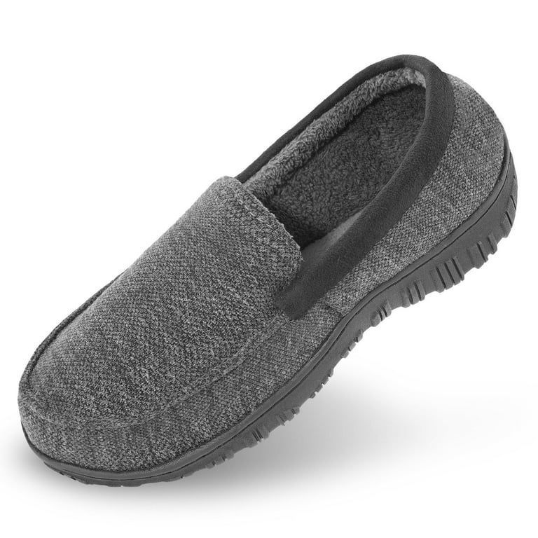 HOMEHOT Mens Slippers Moccasin Memory Foam House Shoes Adult Size