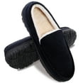 thumbnail image 1 of HOMEHOT Mens Slippers Moccasisn Memory Foam House Shoes for Men Black Size 10 US Male Adult, 1 of 7