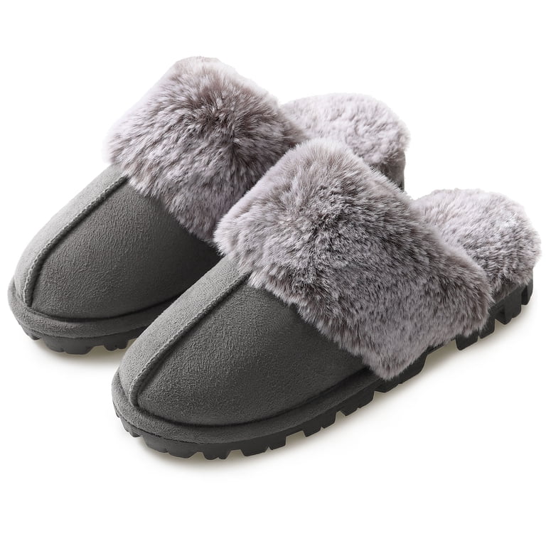 HOMEHOT Womens Memory Foam Slippers, Fuzzy Plush Lined, Slip  display picture 1