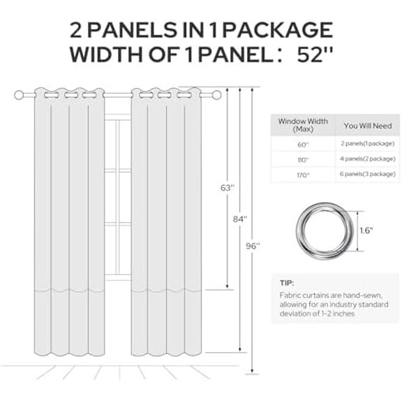 HOMEIDEAS Navy Blue Ombre Blackout Curtains 52 X 84 Inch Length Gradient Room Darkening Thermal Insulated Energy Saving Grommet 2 Panels Window Drapes for Living Room, Bedroom