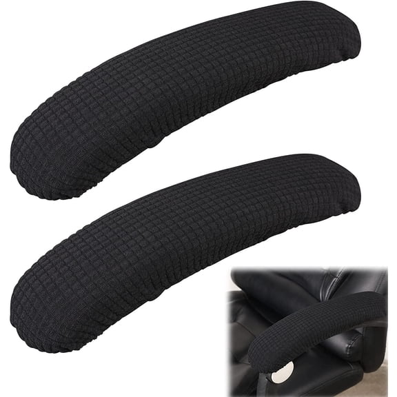 HOMEIORA 1 Pair Office Chair Arm Armrest Covers Stretchable Slipcover Protector Sleeve for Computer Gaming Desk Rotating Chairs Easy Install & Clean, Comfortable