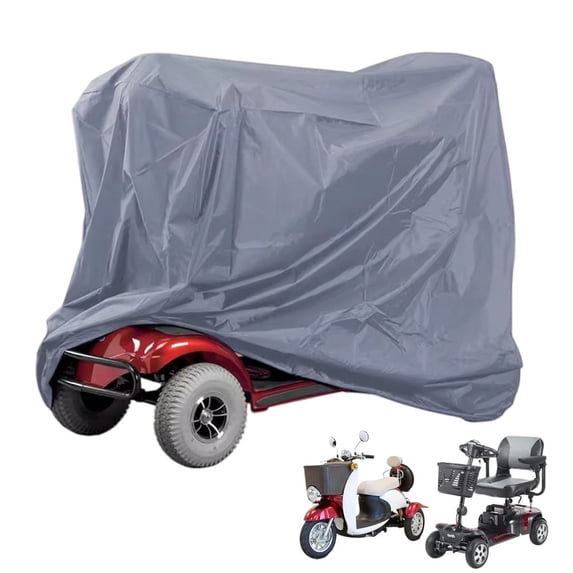 HOMEIORA 1Pack Mobility Scooter Cover, Waterproof Wheelchair Cover for Storage, All-Weather Outdoor Protection Dust Covers, 55"L x 26"W x 36"H, Gray
