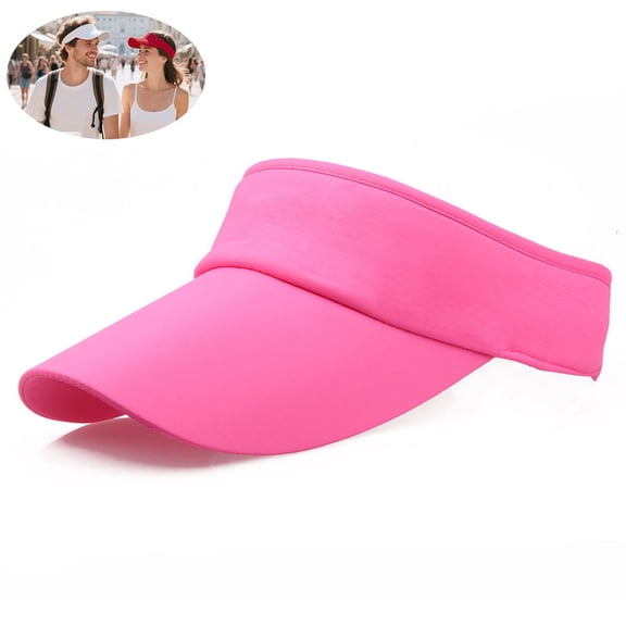 HOMEIORA 1pc Adjustable Empty Top Baseball Cap, Sport Sun Visor Hats, Rose Red