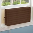 thumbnail image 1 of HOMEIORA 1pc Indoor Air Conditioner Cover AC Unit Cover for Window Units, Window AC Unit Cover for Inside, Double Insulation with Elastic Strap, 25" (L) x 17" (H) x 3.5" (D), Brown, 1 of 6