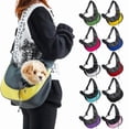 thumbnail image 1 of HOMEIORA 1pc Pet Sling Carrier for 2-5 lbs Small Dogs & Cats - Hands-Free Puppy Carrier with Safety Hook, Large Zipper Pocket, Soft Breathable Mesh, Adjustable Strap & Reflective Strip, Yellow, 1 of 8