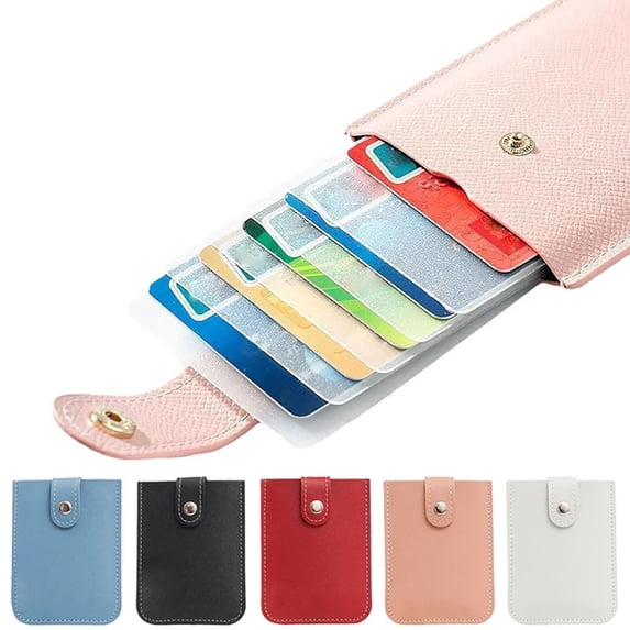 HOMEIORA 1pc RFID Blocking Credit Card Holder Pocket Purse Case Security Wallet, Faux Leather Slim Wallets for Women, Blue