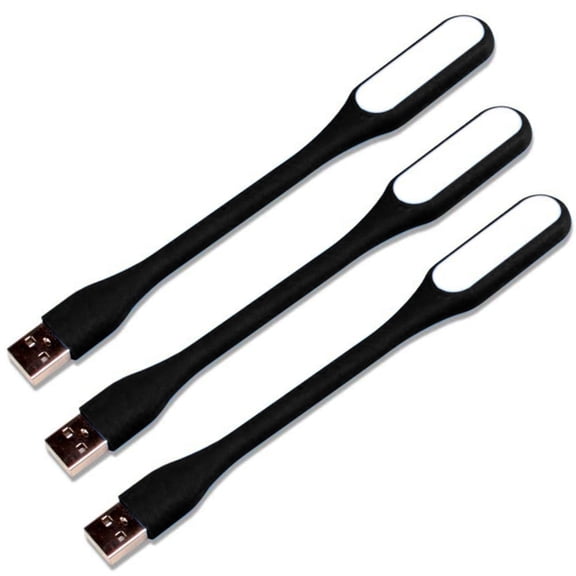 HOMEIORA 3 Pack Mini USB LED Light Lamp, Portable USB Laptop Light, USB Light for Laptop Computer Keyboard, Flexible Reading Light