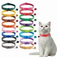 thumbnail image 1 of HOMEIORA 4 Pack Kitten Collar with Bell, Breakaway Cat Collars with Safe Quick Release Buckle, Adjustable Soft Pet Collar, 1 of 7