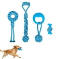 thumbnail image 1 of HOMEIORA 4pcs Dog Chew Toys, Rope Dog Toys, Aggressive Chewers Indestructible Tug of Dog Toys, Treat Ball and Rope Toys to Keep Them Busy, 1 of 5