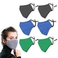 thumbnail image 1 of HOMEIORA 6 Pack Cloth Face Mask, 3-layer Cotton Fabrics, Washable Reusable, Breathable with Adjustable Ear Loops, Nose Wire and Filter Pocket, 1 of 10