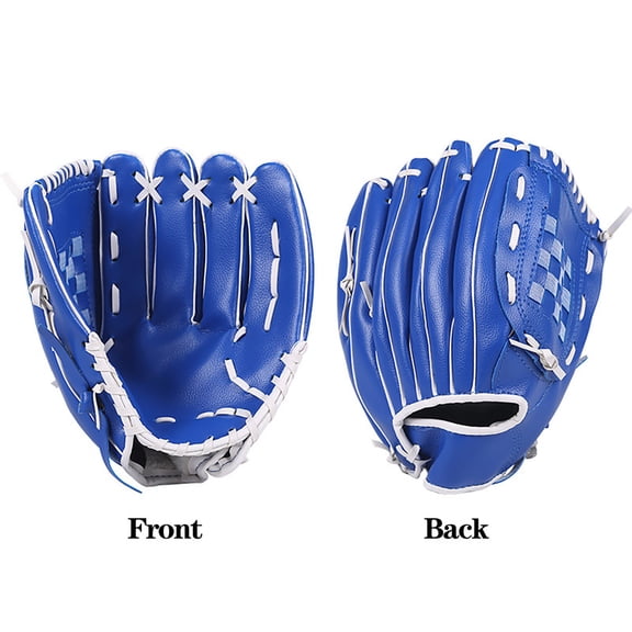 HOMEIORA Baseball + Softball Glove - Youth Mitt - 9.5" Right Hand Throw, Blue (1 Pack)