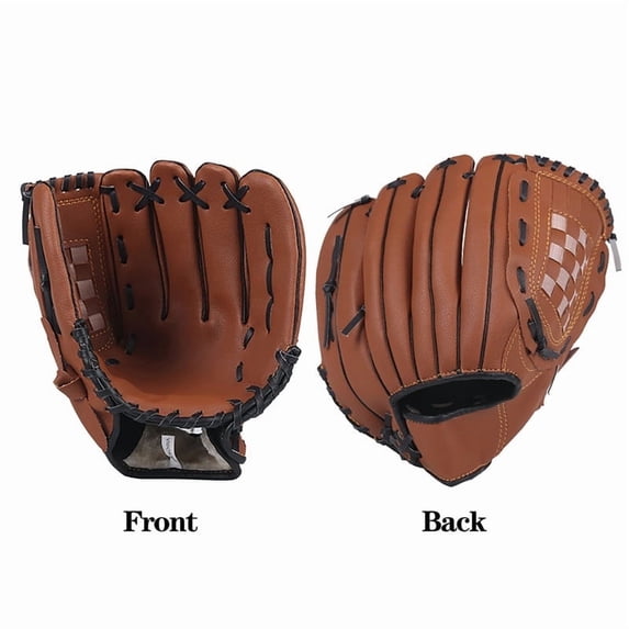 HOMEIORA Baseball + Softball Glove - Youth Mitt - 9.5" Right Hand Throw, Brown (1 Pack)