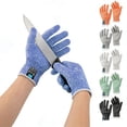 thumbnail image 1 of HOMEIORA Cutting Gloves, 2 Pairs of Cut Resistant Gloves Food Grade, Cut Resistant Gloves for Kitchen, Oyster Shucking, Fish Fillet Processing, Carving Wood and Gardening - S, Light Blue, 1 of 6