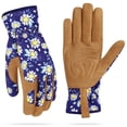 thumbnail image 1 of HOMEIORA Leather Gardening Gloves for Women - Working Gloves for Weeding, Digging, Planting, Raking and Pruning, M, 1 Pair, 1 of 7