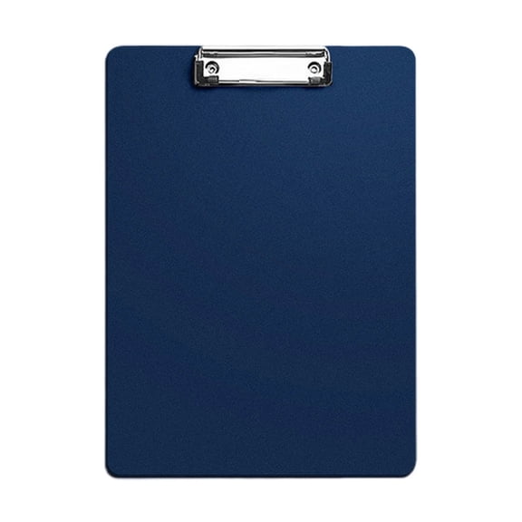 HOMEIORA Plastic Clipboards, Folder, Clip Boards with Low Profile Metal Clip, Hangable Low Profile Clipboard, Standard A4 Letter Size for Teacher, Doctor, Nurse, Office Clerk - Navy Blue, 1 Pack