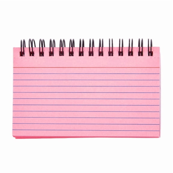 HOMEIORA Pocket Notebook, 3" x 5" Small Lined Notepads with Waterproof Cover, 50 Sheets / 100 Pages 110 GSM Colored Thick Paper Memo Pads, Office Supplies - Pink, 1 Pack