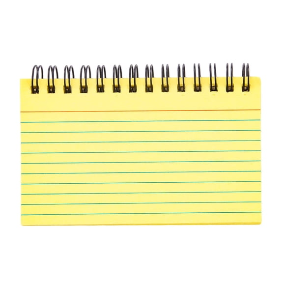 HOMEIORA Pocket Notebook, 3" x 5" Small Lined Notepads with Waterproof Cover, 50 Sheets / 100 Pages 110 GSM Colored Thick Paper Memo Pads, Office Supplies - Yellow, 1 Pack