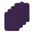 thumbnail image 1 of HOMEIORA Pot Holders and Oven Mitts 7" x 9" Heat Resistant Cotton Pocket Pot Holder Set Feature of Non Slip Kitchen Hot Pad Oven Mitts, 4 - Pack (Purple), 1 of 6