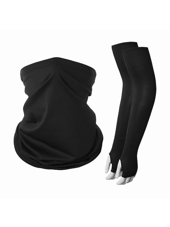 Summer UV Protection Cooling Neck Gaiter Face Clothing Neck Gaiter Mask & Sun Protection Cooling Arm Sleeves for Men & Women, Compression Sleeves for Football, Golf & Volleyball
