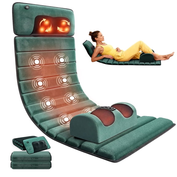 Himouta Full Body Massage Mat with Heat, Detachable Back Massage pad with Vibration Motors for full body massage,Gift