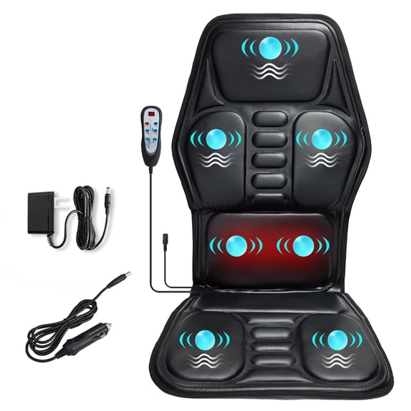 HOMEMASSA Back Massager, Electric Full Body Massager with Heat, Seat Cushion Massager Vibration Chair Pad for Home Car, Gifts