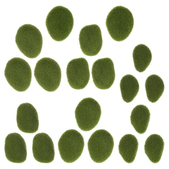 HOMEMAXS Artificial Green Moss Covered Stone for Decor Easy to Maintain Versatile Use as Landscape or DIY 1